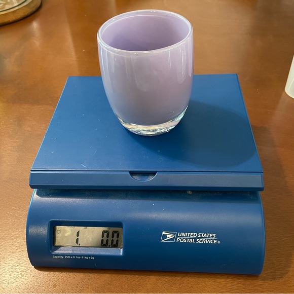 SOLD Glassybaby Purple Lavender Lilac Candle Votive Glass pre-triskelion - Picture 14 of 14